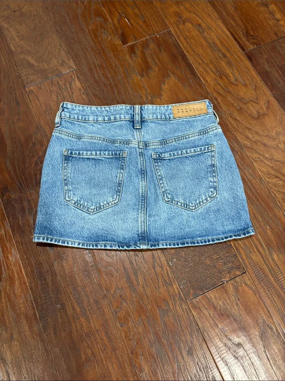PacSun Washed Blue Denim Mini Skirt